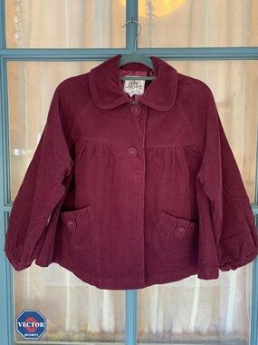 NORI Burgundy Corduroy Collar Jacket Size L